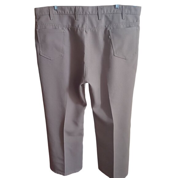 Vintage Mens Levi's Jeans 517 44x27 Cocoa Brown Polyester 517 Bootcut Hippie - Picture 2 of 8